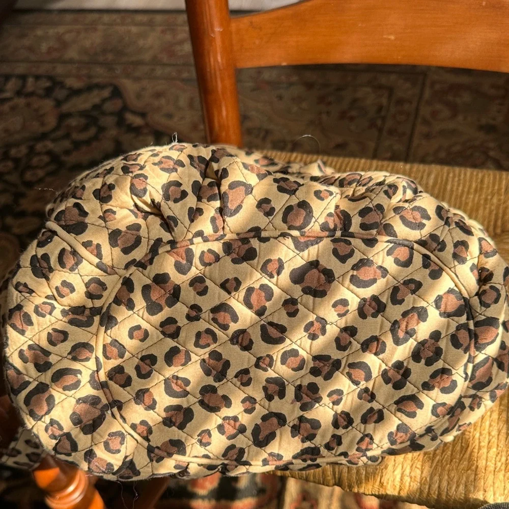 Vera Bradley Quilted Leopard-Print Shoulder Bag - Beige & Brown - Picture 6 of 8